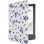 Portafoglio H-S-634-F-WW Custodia con stampa di fiori blu per ebook da 6".