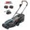 Conjunto de cortador de grama Gardena PowerMax 37/36 V P4A + 2 baterias de íon de lítio de 18 V 4 Ah + carregador