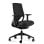 Chaise ergonomique Actiu Efit 10 dossier haut tissu noir, base polyamide, accoudoirs 2D