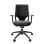 Chaise ergonomique Actiu Efit 10 dossier haut tissu noir, base polyamide, accoudoirs 2D