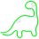Forever Neon Led Light Dinosaurier Grün