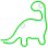 Forever Neon Led Luce Dinosauro Verde