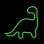 Forever Neon Led Luce Dinosauro Verde