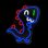 Forever Neon Led Jurassic Baby Dino Blau