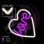 Forever Neon Led Light Love Coeur Violet Blanc