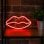 Forever Neon Led Light Lèvres Rouge Chauve-Souris+usb