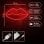 Forever Neon Led Light Lèvres Rouge Chauve-Souris+usb