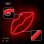 Forever Neon Led Light Lèvres Rouge Chauve-Souris+usb
