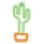 Forever Neon Led Luce Cactus Arancione Verde Bat+usb