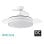 Fabrilamp Esparta Ventilador de Techo DC 3 Aspas, Mando y Temporizador 72W 6120LM Blanco