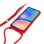 Custodia con cordoncino liscio rosso freddo per Samsung A057 Galaxy A05s