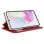 Custodia Flip Cover tinta unita rossa per Samsung A356 Galaxy A35 5G