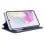 Capa flip azul lisa legal para Samsung A356 Galaxy A35 5G