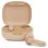 Auriculares JBL Vibe Flex inalámbricos Bluetooth con cancelación activa de ruido, micrófono y protección IP54 beige