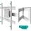 Onkron M7L-W Soporte TV 40"-75" de Pared, Extra Largo 71cm, Max 68.2 Kg, Blanco
