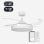 Ventilatore da Soffitto Universale Blu Tuvalu 6036W con Pale Nascoste e Wifi 106cm 35W Bianco