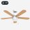 Universal Blue Etesios 6042W Ventilador de Techo con Aspas Reversibles 50W Blanco/Madera