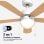 Universal Blue Etesios 6042W Ventilador de Techo con Aspas Reversibles 50W Blanco/Madera