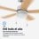 Universal Blue Etesios 6042W Ventilador de Techo con Aspas Reversibles 50W Blanco/Madera