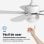 Universal Blue Etesios 6042W Ventilador de Techo con Aspas Reversibles 50W Blanco/Madera