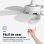 Universal Blue Geneva 6030W Ventilador de Techo con Luz y Aspas Reversibles 76cm 50W Blanco/Madera