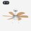 Universal Blue Geneva 6030W Ventilador de Techo con Luz y Aspas Reversibles 76cm 50W Blanco/Madera