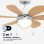 Universal Blue Geneva 6030W Ventilador de Techo con Luz y Aspas Reversibles 76cm 50W Blanco/Madera