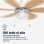Universal Blue Geneva 6030W Ventilador de Techo con Luz y Aspas Reversibles 76cm 50W Blanco/Madera