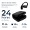 Ksix Cosmos Auriculares Inalámbricos, Open Ear, Autonomía 6+18h, Control Táctil, Llamadas, Negro