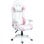 Homcom Silla Gaming Reclinable Giratoria Con Cojín Lumbar 67x60x120-128 Cm Rosa