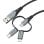 Vention CQJHF Cable USB Macho a USB-C Macho / MicroUSB Macho / Lightning Macho 1m Gris