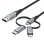 Vention CQJHF Cable USB Macho a USB-C Macho / MicroUSB Macho / Lightning Macho 1m Gris