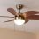 Ventilatore da soffitto Cecotec EnergySilence Aero 365 Gold&Wood 50W 6 pale luce