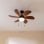 Ventilador Cecotec EnergySilence Aero 365 Black&Wood techo 50W luz 36" 6 aspas reversibles