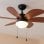 Ventilador Cecotec EnergySilence Aero 365 Black&Wood techo 50W luz 36" 6 aspas reversibles