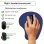 Ociodual Mauspad mit Gel-Handgelenkauflage, ergonomisch, dunkelblau