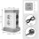 Duronic ET8C Regleta Enchufes Múltiple3 Puertos Usb A y 1 Puerto USB C 8 Tomas 3680W 16A 1.8 M