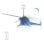 Ventilateur de plafond Cecotec EnergySilence Aero 4600 Helicopter 36W LED 39" Bleu