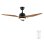 Cecotec EnergySilence Aero 5250 Blackwood Ventoinha de Teto com Luz LED e Comando 62W Preto/Madeira