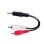 DCU 302115 Cabo Áudio/Vídeo Jack 3.5mm Macho para 2 x RCA Macho 1,5 m Preto