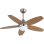 Bastilipo - Ventilateur de Plafond Led avec Télécommande et Pales Réversibles, 107cm, 60w, Bali Nickel 3 Led