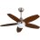 Bastilipo - Ventilateur de Plafond Led avec Télécommande et Pales Réversibles, 107cm, 60w, Bali Nickel 3 Led