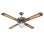 Bastilipo - Cartagena Ventilateur de Plafond avec Lumière E27, 60 W, Cuir, 132 x 47 cm