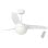 Bastilipo - Ventilateur de Plafond Led avec Télécommande, 106cm, 50w, Cancún Blanc