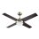 Bastilipo - Ventilateur de plafond bronze vieilli 105 cm avec 3 lumières LED et télécommande modèle cuir Mojacar