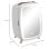 Homcom Nevera para Cosméticos Pequeña 6L Puerta con Espejo y Luces LED Blanca