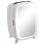 Homcom Nevera para Cosméticos Pequeña 6L Puerta con Espejo y Luces LED Blanca