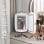 Homcom Nevera para Cosméticos Pequeña 6L Puerta con Espejo y Luces LED Blanca