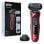 Aparador de barbear Braun Series 6 61-R1200s Preto, Vermelho