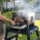 Ninja OO101EU Barbacoa/Parrilla Exterior Electricidad 2400W + Carbón Vegetal Negra/Roja